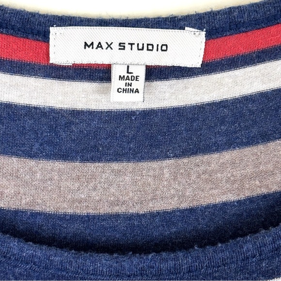 MAX STUDIO Short Sleeved Swing Dress Scoop Neck Casual Comfortable Dress, Size L - Picture 3 of 6